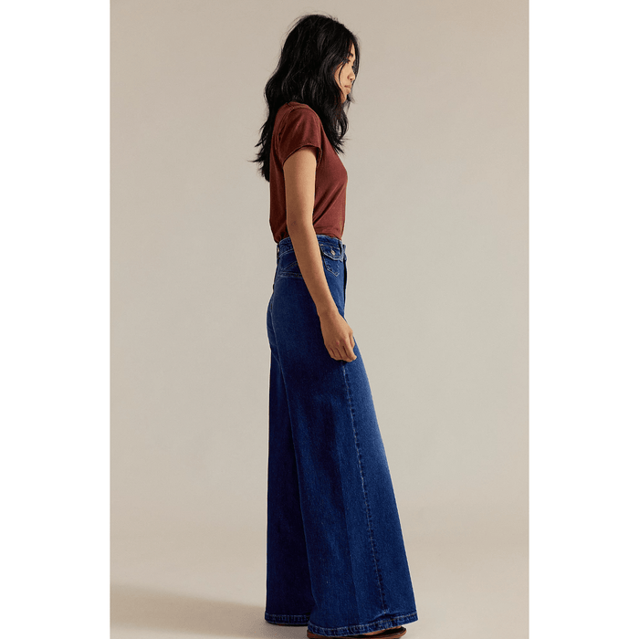 Free People Kellee High Rise Palazzo Jeans Bottoms Parts and Labour Hood River Oregon Clothing Store