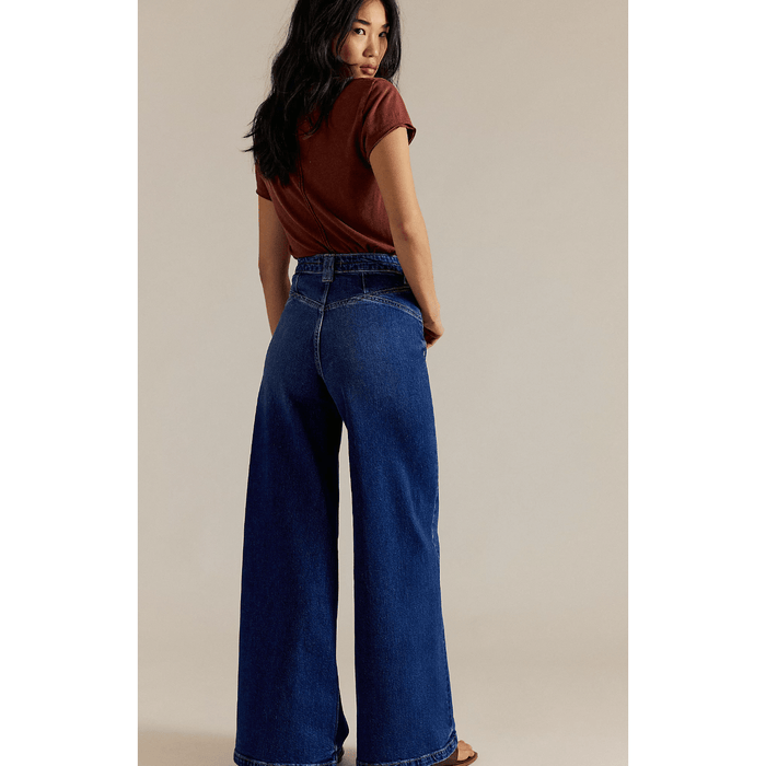 Free People Kellee High Rise Palazzo Jeans Bottoms Parts and Labour Hood River Oregon Clothing Store