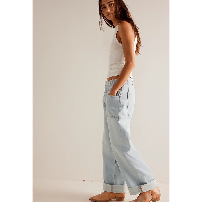 Free People Palmer Cuffed Jean Bottoms Parts and Labour Hood River Oregon Clothing Store